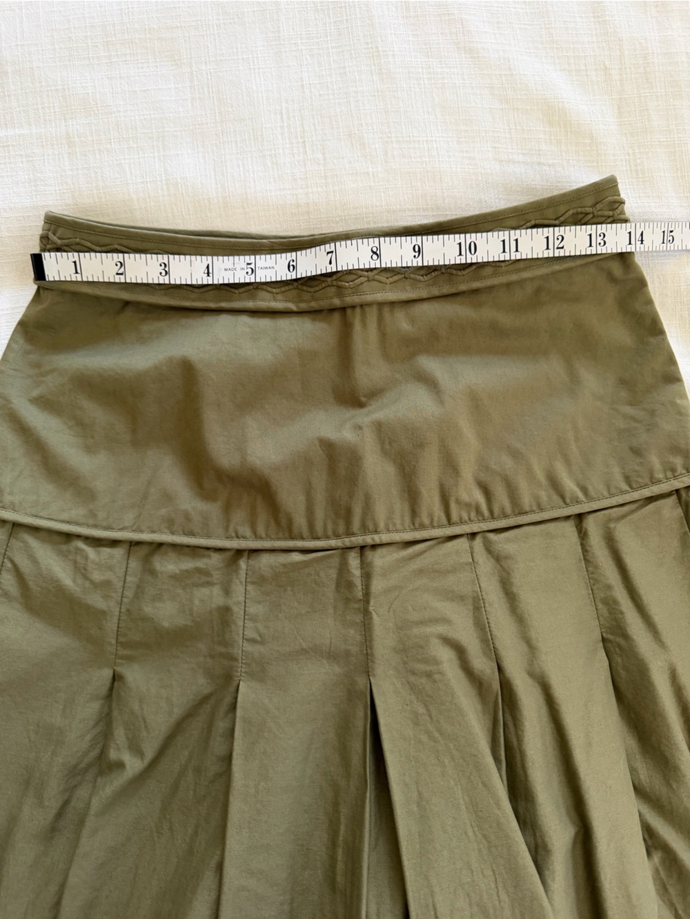 Merlette Set Bonnier Blouse and Lynnton Pleated Midi Skirt Olive Green Size 8/M - Picture 12 of 15